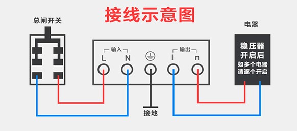 单相稳压器接线图图片